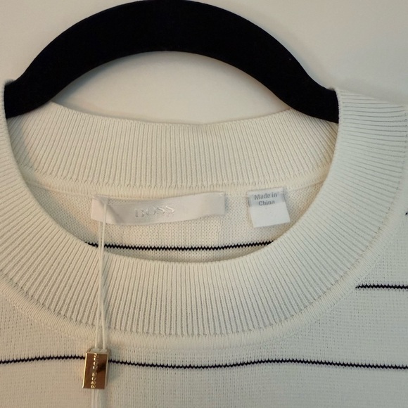 Hugo Boss Cream Boxy Ruffled Blouse - Picture 2 of 3